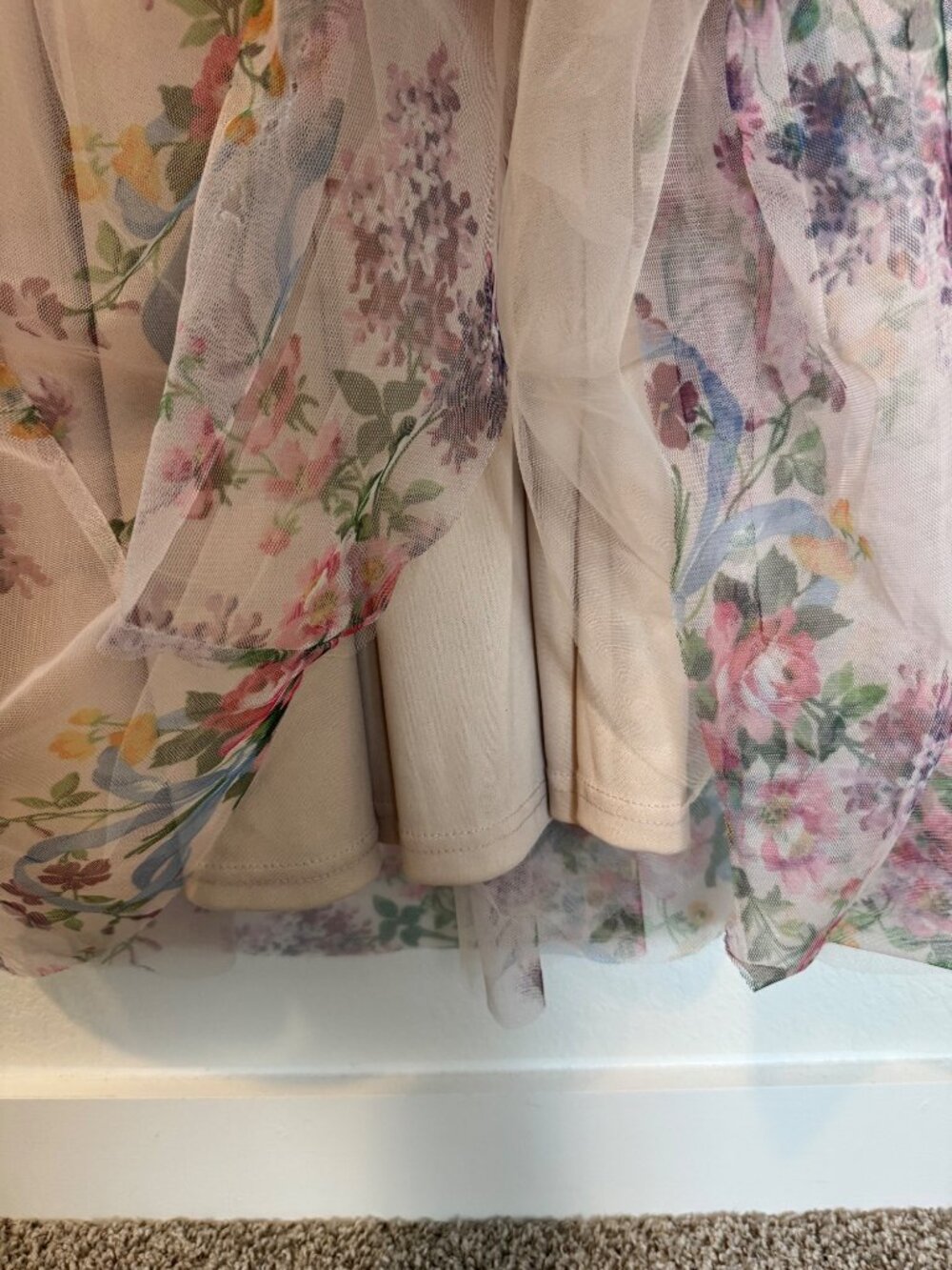 Baltic Born Layla Tulle Maxi Dress Romantic Floral Size M Wedding Guest - Picture 7 of 13